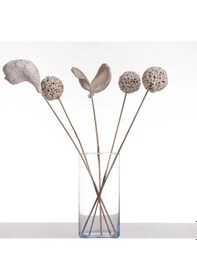 Resim Dekoratif Bambu Cam Vazo 10 X 20 Cm Beyaz 