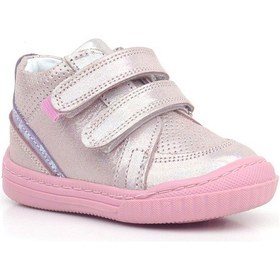 Resim Rakerplus Raya Hakiki Deri Pembe Mor Simli Cırtlı Kız Bebek Bot Pembe 