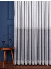 Resim Hilal Renk Geçişli Bantlı Tül Perde / Ölçünüze Özel Dikim 