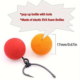 Resim 20 Adet Sazan Balığı Yemi Pop Up Boilie Saç Rig Aksesuarları Yüzme Özellikli Method Feeder Kaba Balıkçılık Terminal Takımı 