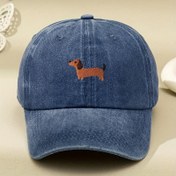 Resim Dikili Dachshund Beyzbol Şapkası, Su Yıkanabilir, Açık Hava Eğlencesi İçin Uygun, İnce Vintage Stil, Bahar ve Yaz İçin Çift'Soft-Top Ördek Bill Şapkası. 