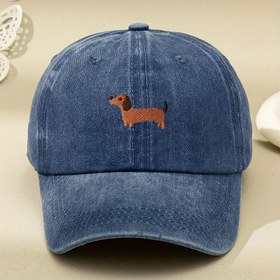 Resim Dikili Dachshund Beyzbol Şapkası, Su Yıkanabilir, Açık Hava Eğlencesi İçin Uygun, İnce Vintage Stil, Bahar ve Yaz İçin Çift'Soft-Top Ördek Bill Şapkası. 
