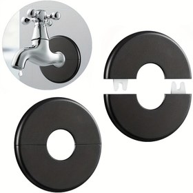 Resim 1 Adet Modern Musluk Kapağı - Kendinden Yapışkanlı Banyo & Mutfak Dekoratif Koruyucu, Çizilmeye Dayanıklı, Kolay Kurulum, Standart Musluklarla Uyumlu - Siyah Lavabo Duş Küvet Sıçrama Önleyici, Dayanıklı Plastik Yapı, Pürüzsüz Yüzey, Sıçrama Kalkanı, Şık Tasarım, Kiralık Evler İçin 