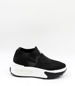 Resim Guja İthal Triko Sneakers Kadın Spor Ayakkabı GJ305 Siyah 