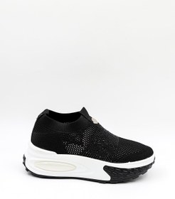 Resim Guja İthal Triko Sneakers Kadın Spor Ayakkabı GJ305 Siyah 