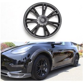 Resim Tesla Model Y Aero Jant Kapağı Seti 19 İnç, Mat Siyah Renk Seçene 
