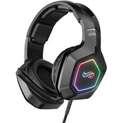 Resim Venom K03-401 RGB Kablolu Siyah Oyuncu Kulaklığı GTX