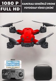 Resim YILDIRIM OYUNCAK 1080p Hd Kameralı Otomatik Iniş Kalkışlı Katlanabilir Drone - Hd Kameralı Drone Taşıma Çantalı 