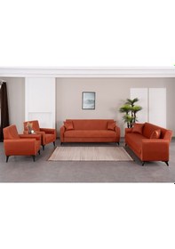 Resim Kilim Mobilya Dove Yüksek Ayaklı 3 3 B B Koltuk Takımı Turuncu 