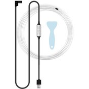 Resim H1u 1 M Araç İç Dekoratif Rgb Led Esnek Işık Şeridi Usb Kablosu Kontrol Soğuk Işık Şeridi 