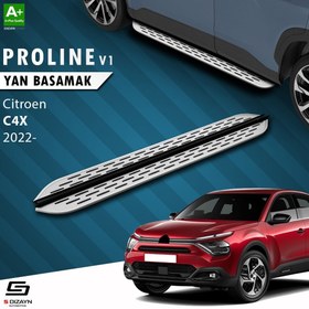 Resim S-Dizayn Citroen C4 X OEM Still Pro V1 Aluminyum Yan Basamak 183 Cm 2022 Üzeri 
