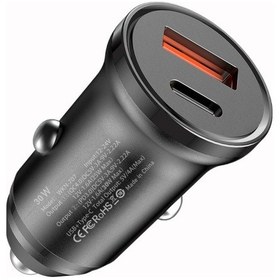 Resim Lemestar 30w Qc4.0+pd Çift Hatlı Hızlı Şarj 5a Usb Type-c Araç Şarj Cihazı Çakmaklık,siyah 