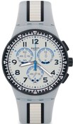 Resim Swatch Suss401 Gri Beyaz Kronometreli Erkek Saat 