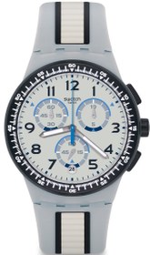 Resim Swatch Suss401 Gri Beyaz Kronometreli Erkek Saat 