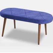 Resim MyMassa Bench Jerika Kumaş Ceviz Ayak 