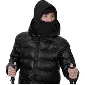 Resim Aotu At8720 Çift Katmanlı Kış Açık Kayak Kap Boyun Eşarp Erkek Kadın Yüz Maskesi Rüzgar Geçirmez Kap - Siyah 