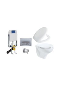 Resim Creavit Gömme Rezervuar Gr5001 + Mat Buton + Ac50l Stop Valf + Cr 