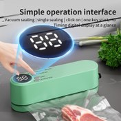 Resim USB Şarjlı Kablosuz Vakumlu Sealer - Mutfak ve Piknikler için Otomatik Gıda Kapama Makinesi, 5 Senaryo, Şarj Edilebilir Lityum Pil, Vakumlu Kapama Makinesi | Modern Mutfak Aleti | Dijital Ekran 