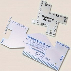 Resim Hassas Alüminyum Terzi Cetveli - Dikiş ve Örgü için Çok Taraflı Metal Tasarım, Mavi/Gümüş 