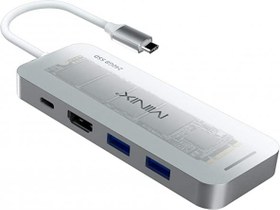 Resim MINIX NEO Depolama, 240 GB Alüminyum USB-C Çok Portlu SSD Depolama Göbeği 