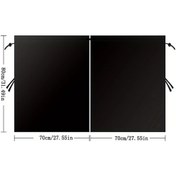 Resim Dashanshop Siyah Orta Boy Fıat Ducato Ford Transit Sprinter Özel Perde 2li Set Polyester Kumaş 