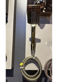 Resim İsaoğlu Yapı Mat Gold Duş Sistemi Mat Gold Duş Başlığı Duş Seti Mat Altın Gold 