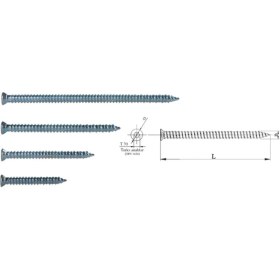 Resim Aesco Buldex Vida 7,5X60 Dubelsiz Vida 6 cm 10 Adet 