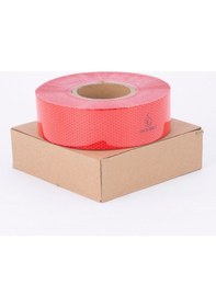 Resim Reflektör Reflektif Petekli Şerit Bant 50 Metre X 5 Cm Kırmızı Tüvtürk Uyumlu 