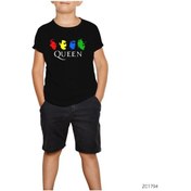 Resim Queen Colored Siyah Çocuk Tişört Siyah 