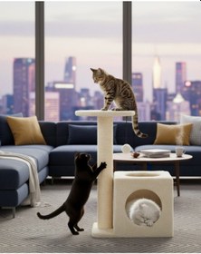 Resim Reyo Pet Dekoratif Kedi Tırmalama Ve Oyun Evi 