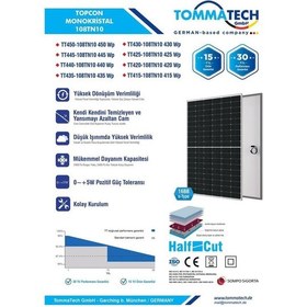 Resim Tommatech 415wp 108tn M10 Topcon Güneş Paneli 