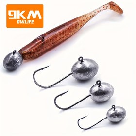 Resim 9KM 10 adet Rockfish AJING Balıkçılık saç tokası - Yumuşak Salyangoz Yem, Karides, Alabalık, Sazan ve Tuzlu Su Balıkçılığı için Kurşunlu saç tokası - Dayanıklı Siyah Metal saç tokası, Kırmızı ve Beyaz Tasarım, Balıkçılık saç tokası, Tuzlu Su Balıkçılığı Takımı, Sağlam Metal saç tokası 
