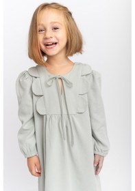 Resim Oliventhekid Bağcıklı Papatya Detaylı Kız Çocuk Elbise Mint Mint 