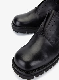 Resim Valmenti Erkek Hakiki Deri Siyah Casual Ayakkabı 