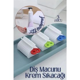 Resim MiraLive Modacar Diş Macunu Krem Sıkacağı 3 Lü Set Tuppo Design 