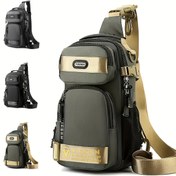 Resim Unisex Seyahat Göğüs Çantası - Büyük Kapasite, Ayarlanabilir Askı, Çoklu Cep Tasarımı, Dayanıklı Oxford Kumaş, Fermuar Kapanışı, Polyester Astar, İş ve Eğlence için İdeal, Günlük Crossbody Çanta|Şık Siyah Çanta|Güvenli Fermuar Kapanışı 