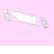 Resim Gaojunshop01 Şeffaf Pembe Nintendo Switch Oled Kılıf 3ü1 Arada Darbe Emici Koruma 