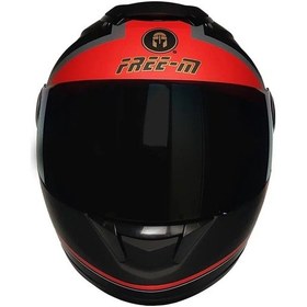 Resim Free-M 913 Affair-Af Kapalı Motosiklet Kaskı Kırmızı - Siyah 