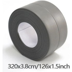 Resim Maxaccess 1 Rulo Pvc Su Yalıtım Şeridi Kendinden Yapışkanlı 320x3.8cm Gri Mutfak Banyo Dolgu Bandı 