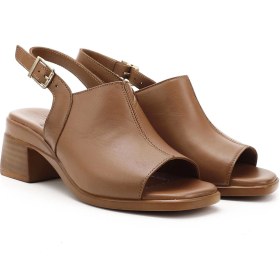 Resim Gönderi R Kadın Taba Antik Kalın Topuklu Hakiki Deri Sandalet Dyza70945406 Taba 