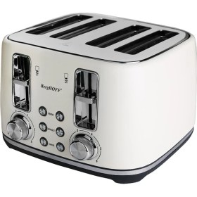 Resim Berghoff Gem Concept Vanilya Krem Rengi Dört Dilim Ekmek Kızartma Makinesi 