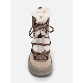 Resim Su Espadril Lynn Kadın Bot Gri Dış Materyal Kumaş/ Gerçek Süet Düz Topuklu Şık Tasarım 