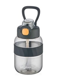 Resim Shotay Pipetli Su Matarası Tritan Siyah 700ml 