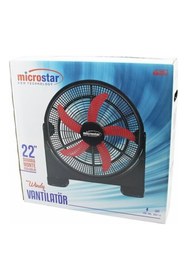 Resim MÇS 22" 56 Cm Yer Tipi Vantilatör 3 Kademe Hız Ayarlı 5 Pervaneli Duvara Monte Masa Üstü 