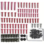 Resim Gaojunshop01 Red 137 Parça Motosiklet Kaporta Cıvata Kiti Kawasaki Suzuki Honda Yamaha Bmw 