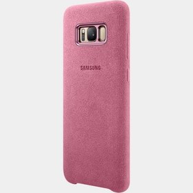 Resim Galaxy S8 Plus ile Uyumlu Alcantara Cover Pembe EF-XG955APEGWW 