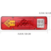 Resim 2 Adet Araç Taşıyıcı 12v Led Römork Işıkları Arka Işıklar Araç İşaretleyici Arka Led Koşu Lambası 30.00x8.50x3.00cm Kırmızı 