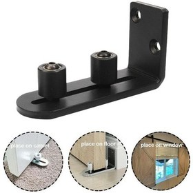 Resim Siyah Salıncak Durdurucu, İtmeli Zemin Ray Sistemi, Gömme Sürgülü Kapı 