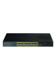 Resim Cudy GS5024PS4 4SPF USB+ RJ45 2 Consol 24port Gigabit l3 400 W Poe+ Yönetilebilir Metal Rack Mount Switch 