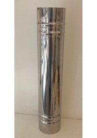 Resim Renuzu Palet Soba Borusu Çap 10,5 Cm Boy 50 Cm Paslanmaz Krom 304 Palet Soba Uzatma Borusu 